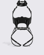 Harness Delphine — choker, cintura e tiras de coxa