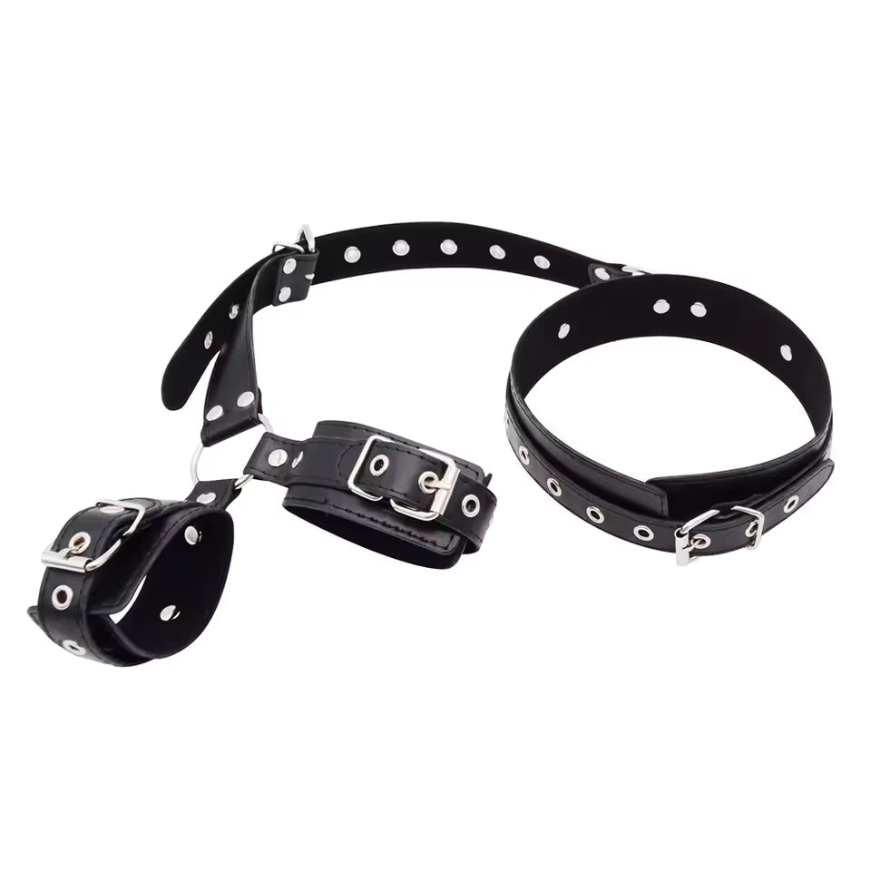 Kit Coleira e algemas Dominatrix